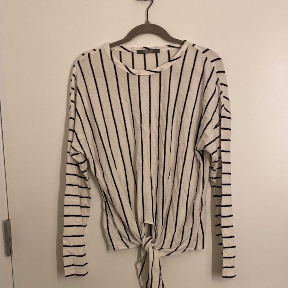 Striped Black and White Women's Top